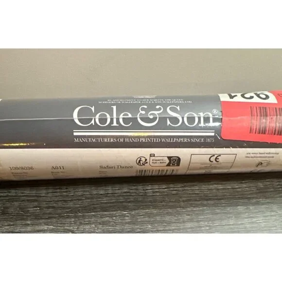 NEW Cole and Son Safari Dance Wallpaper Neutral Charcoal 109/8036 Elephants - Picture 6 of 10